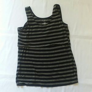 Black and White Nursing Tank